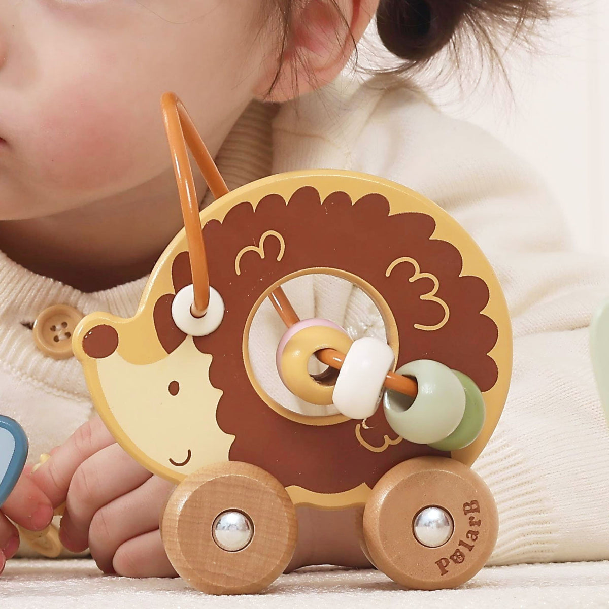 Viga hedgehog bead maze – baby sliding beads
