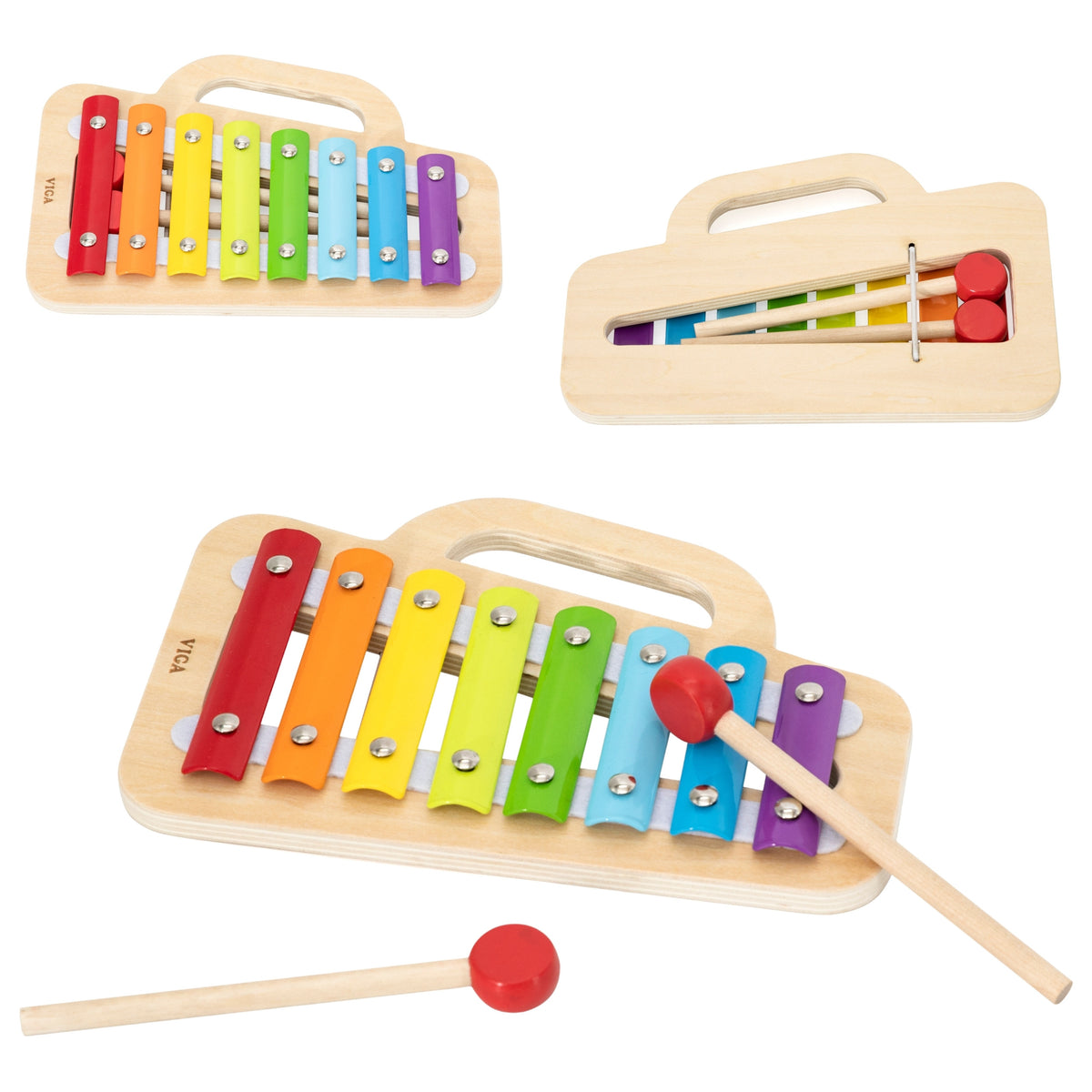 Viga rainbow xylophone – child playing for kids