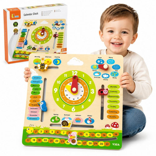 Viga Wooden Learning Calendar in English