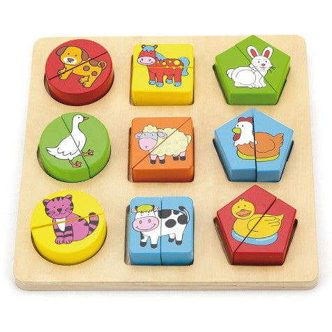 Animal halves puzzle – first puzzle for toddlers 18M+