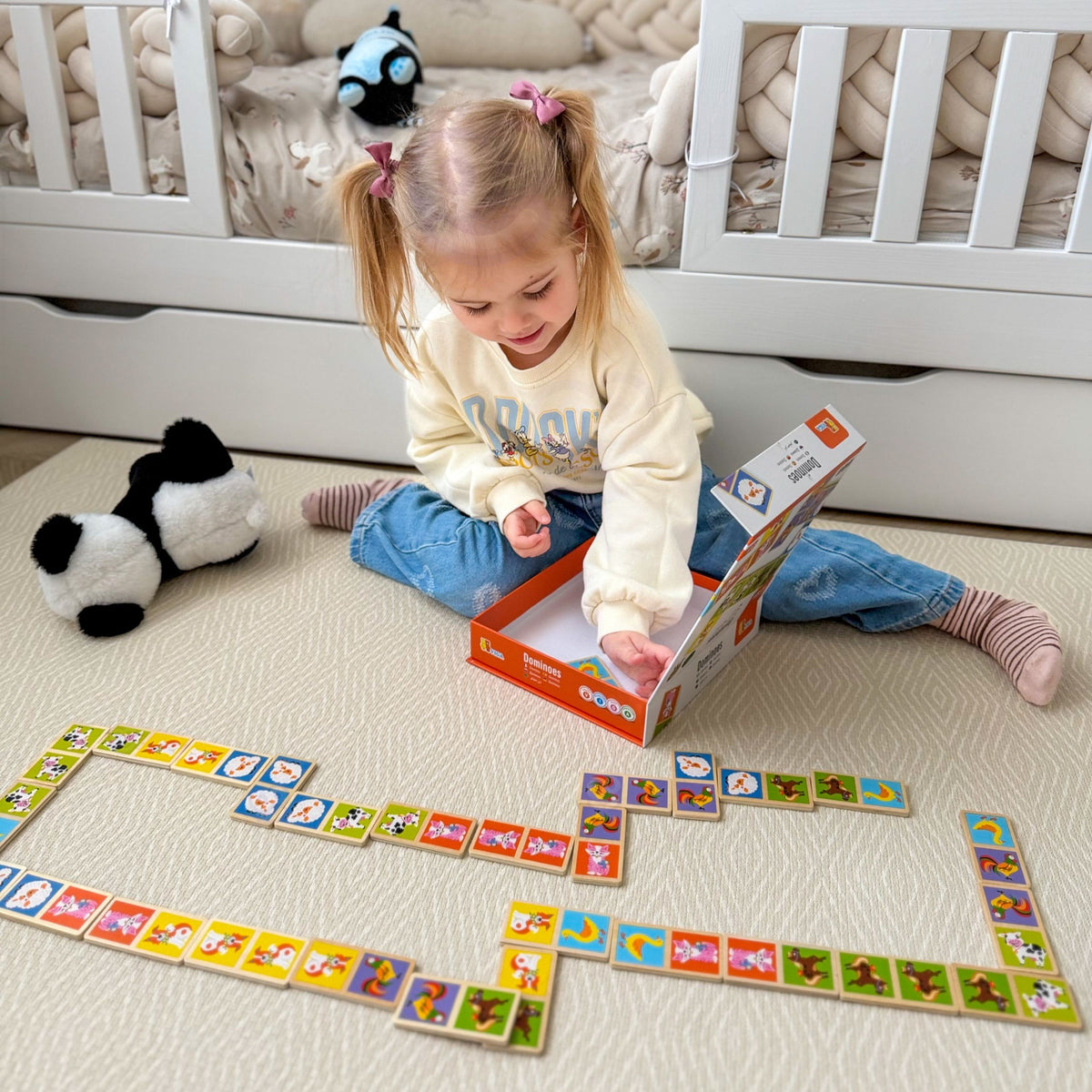 Viga Wooden Farm Animal Dominoes, 28 Pieces