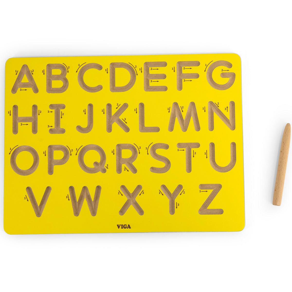 Viga Wooden Tracing Board Capital Letters A–Z