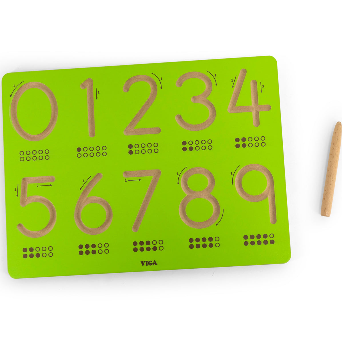 Viga number tracing board – engraved numbers
