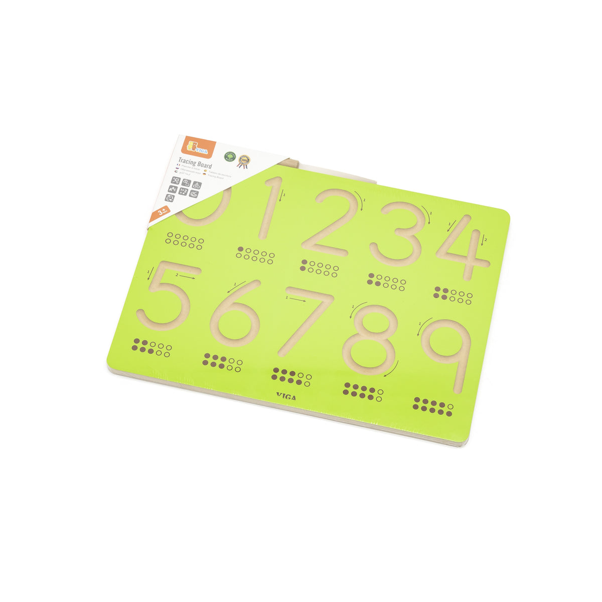 Viga number tracing board – child tracing a number