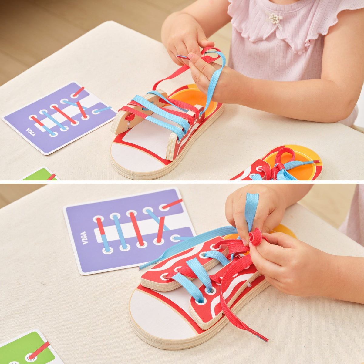 Viga shoe lacing trainer – pattern cards
