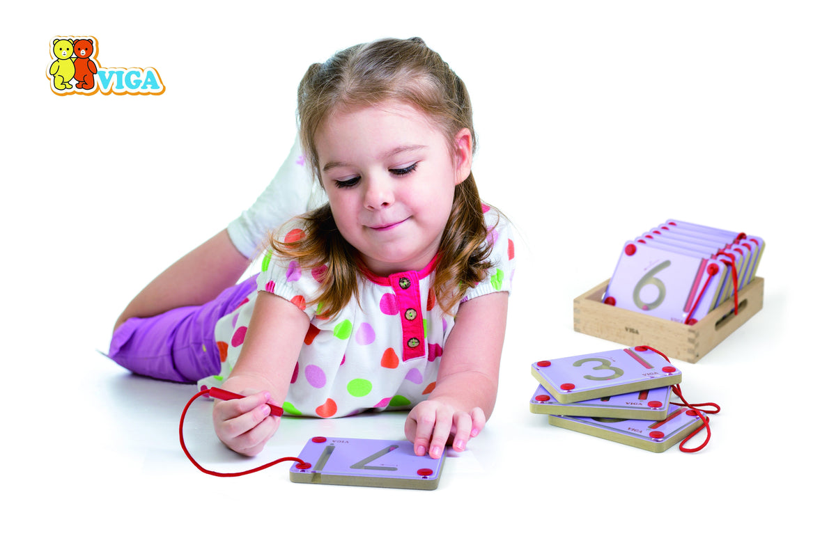 Viga magnetic number boards – tracing a number