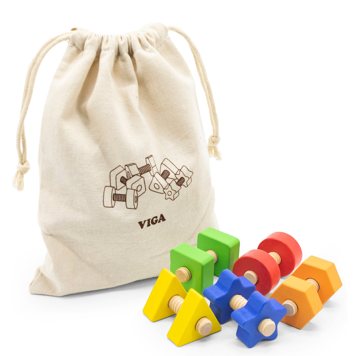 Viga nuts and bolts bag – colourful pairs