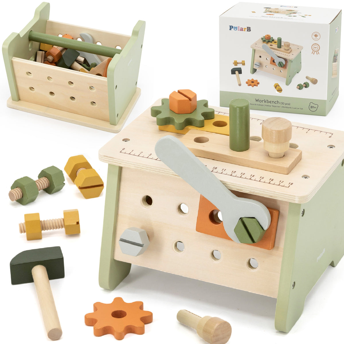 Viga PolarB 2-in-1 wooden workbench and toolbox