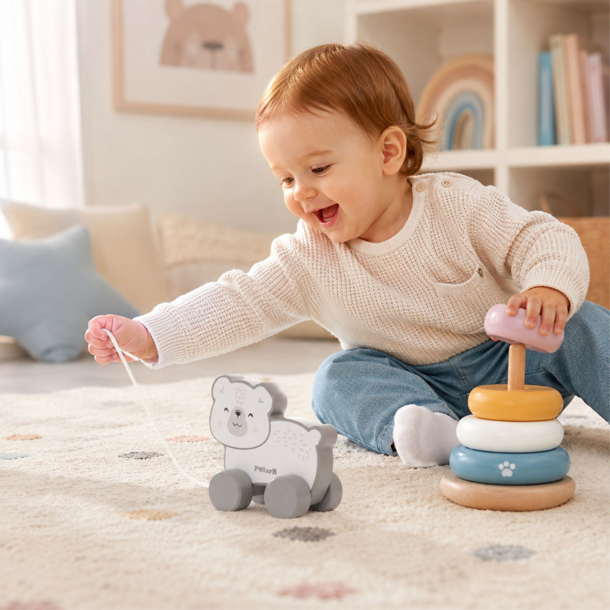 Viga PolarB polar bear set – stacking pyramid