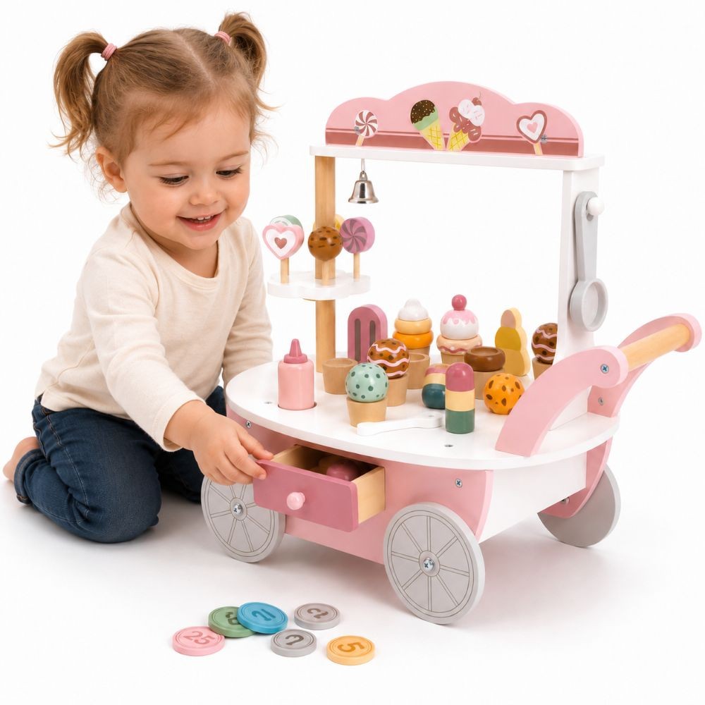 Viga PolarB 3-in-1 Sweet Shop and Ice Cream Cart