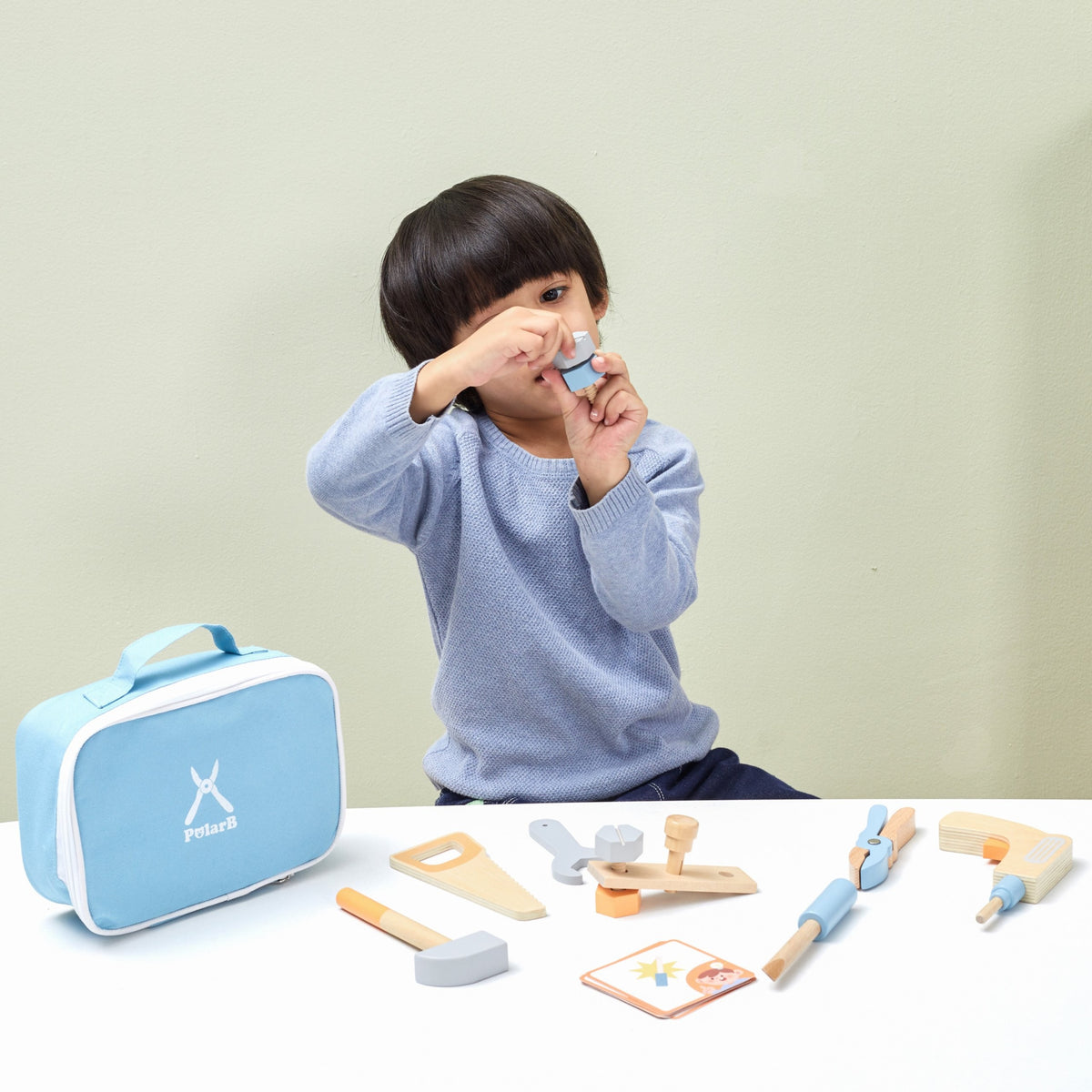 Viga PolarB tool bag – wooden tools for kids