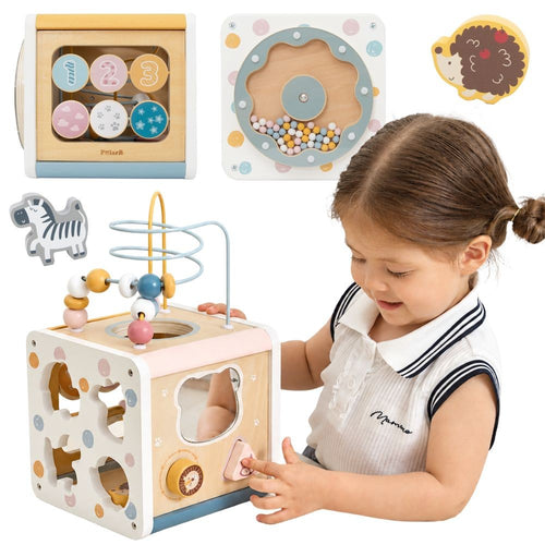 Viga PolarB Wooden Activity Cube 7 in 1 with Animals