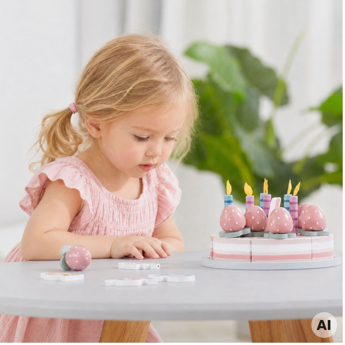Viga PolarB koka torte – tortes gabali ar zemenēm