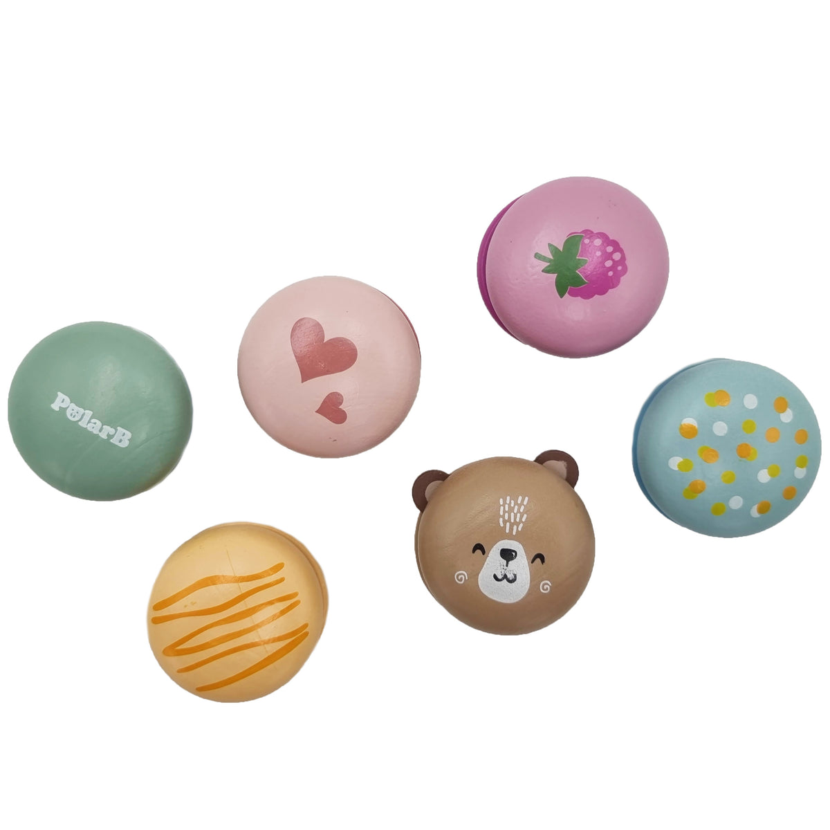 Viga PolarB wooden macarons – macarons arranged on a plate