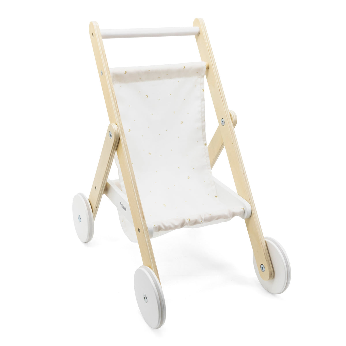 Masīvkoka ratiņi lellēm līdz 38 cm augumā