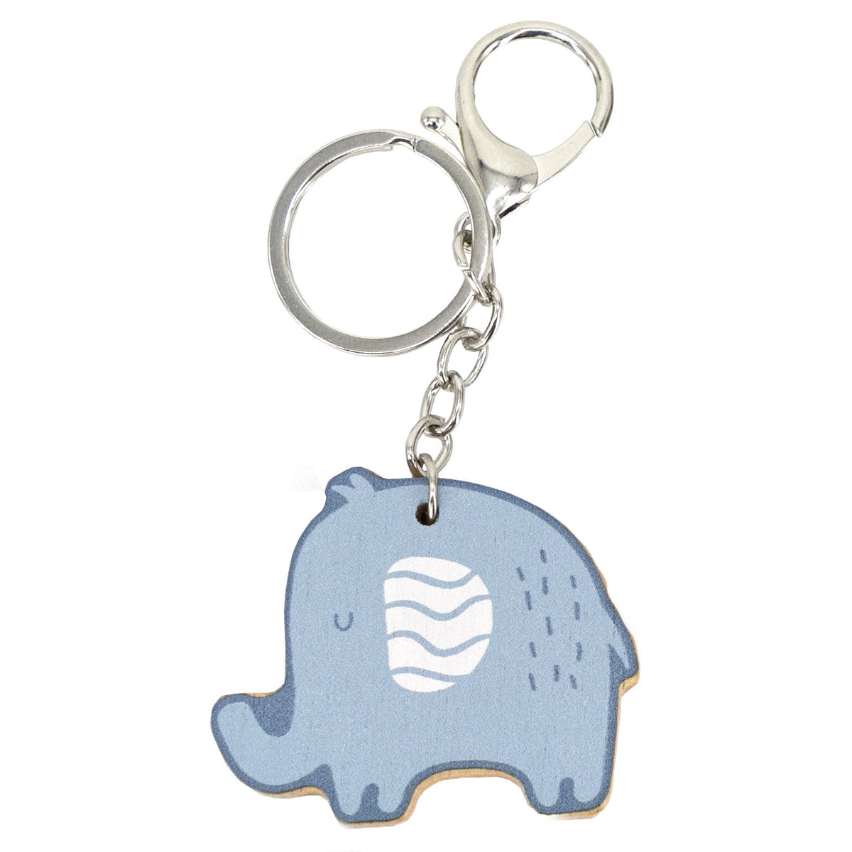 Viga PolarB wooden keychain with an elephant motif