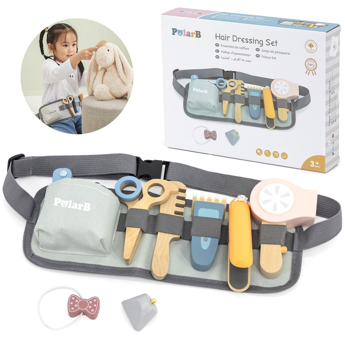 Viga PolarB wooden hairdresser tool belt set