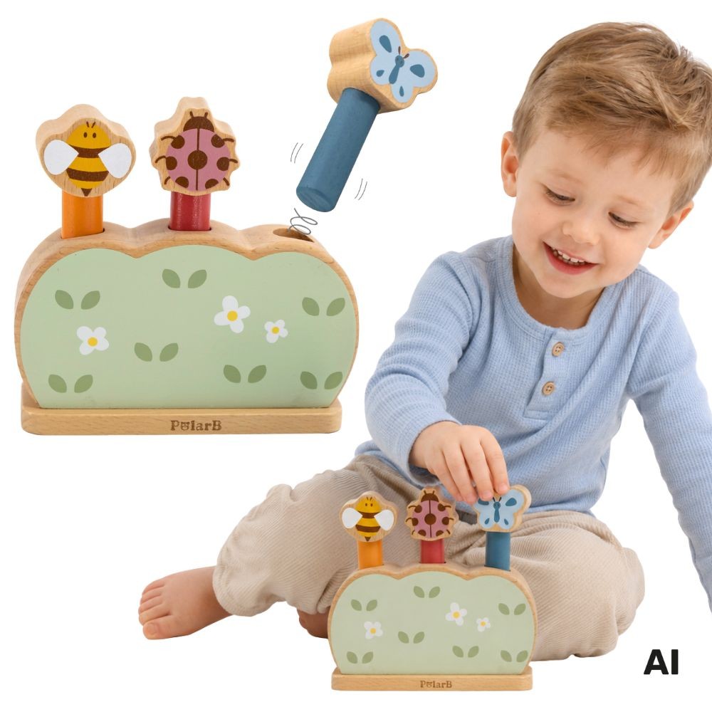 Viga PolarB Wooden Jumping Garden Bugs Game