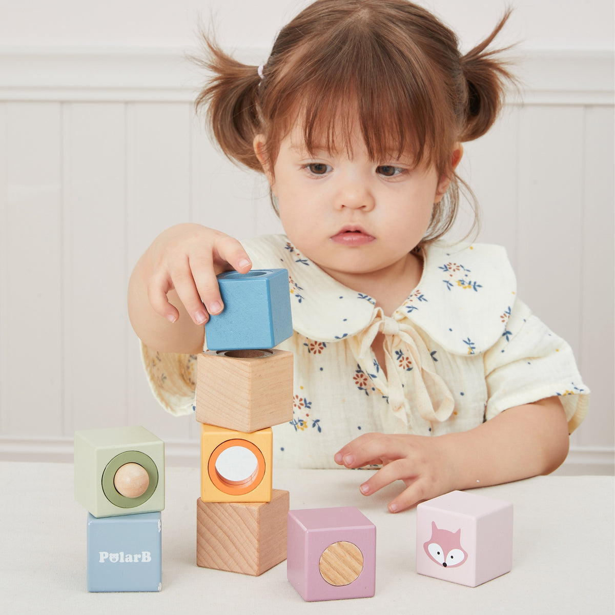 Viga PolarB sensory blocks – mirror and bell blocks