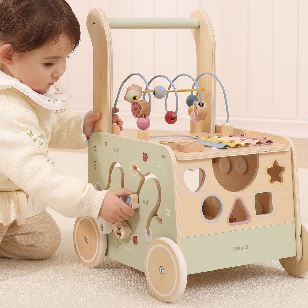 Viga PolarB activity walker – bead maze and gears