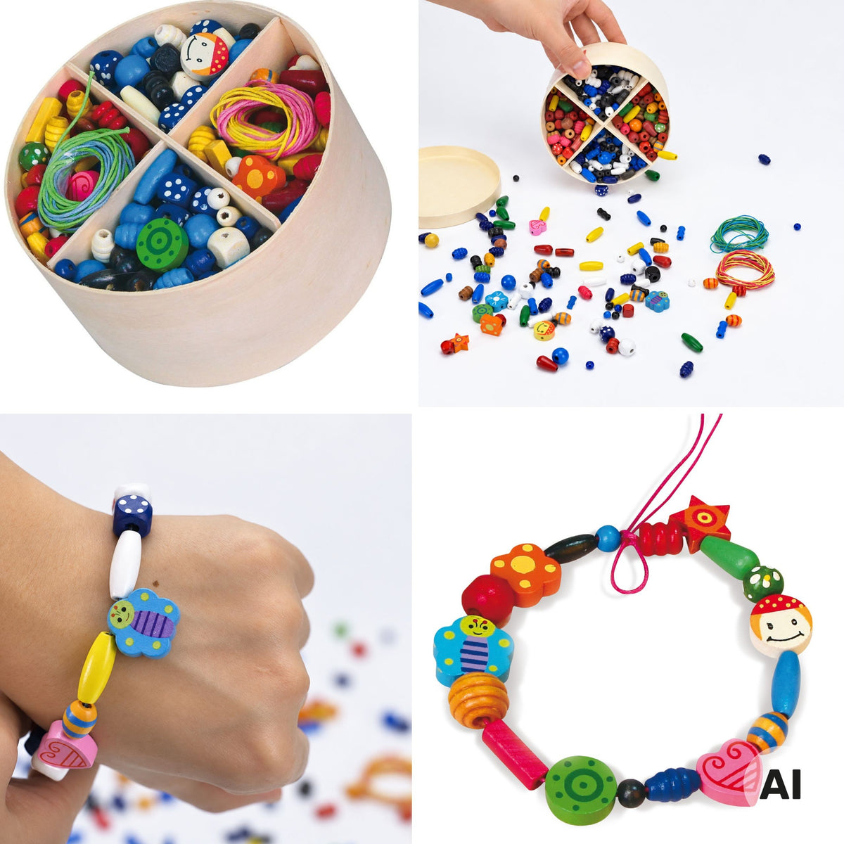 Viga wooden bead set – finished bracelet