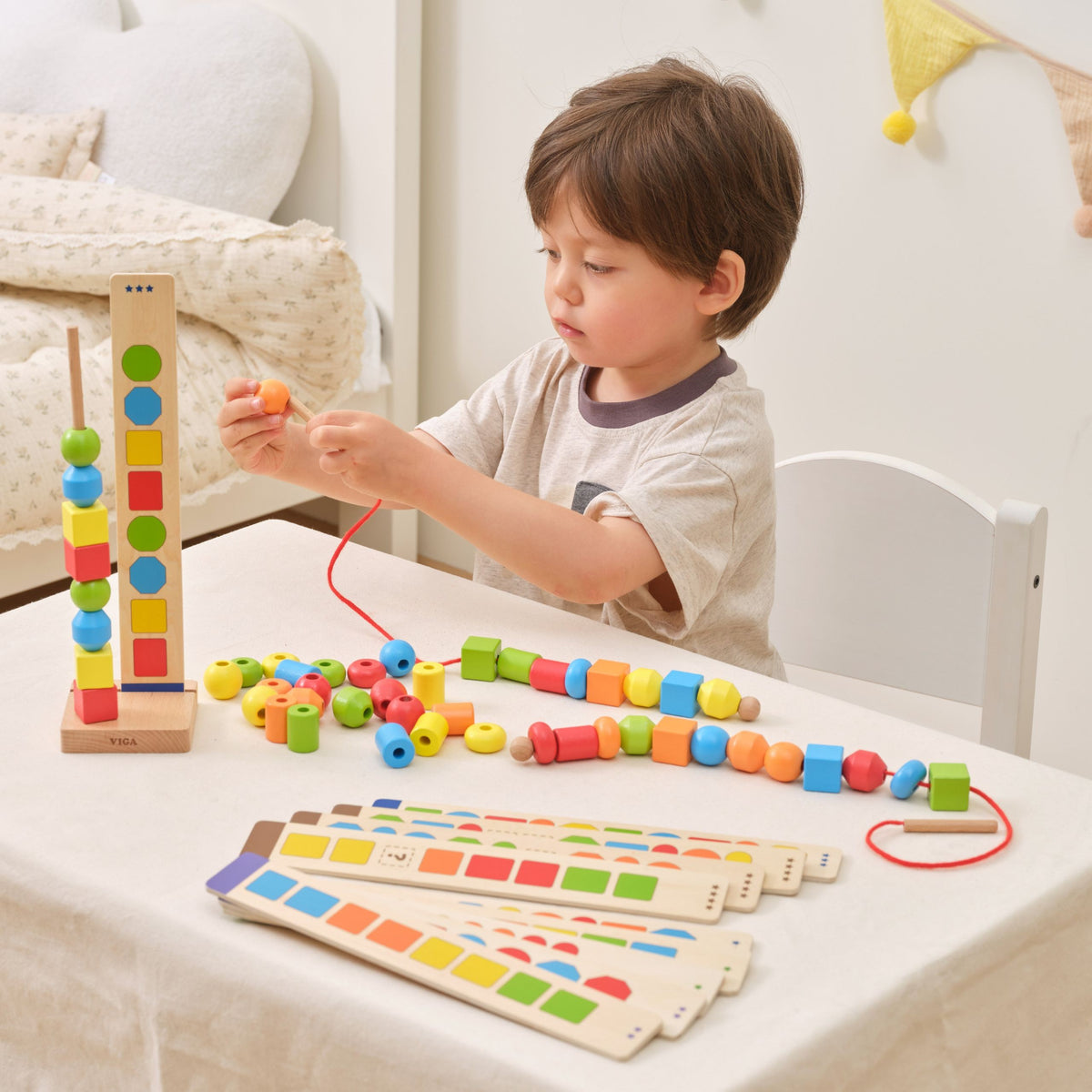 Viga bead sequencing set – pattern cards with tasks