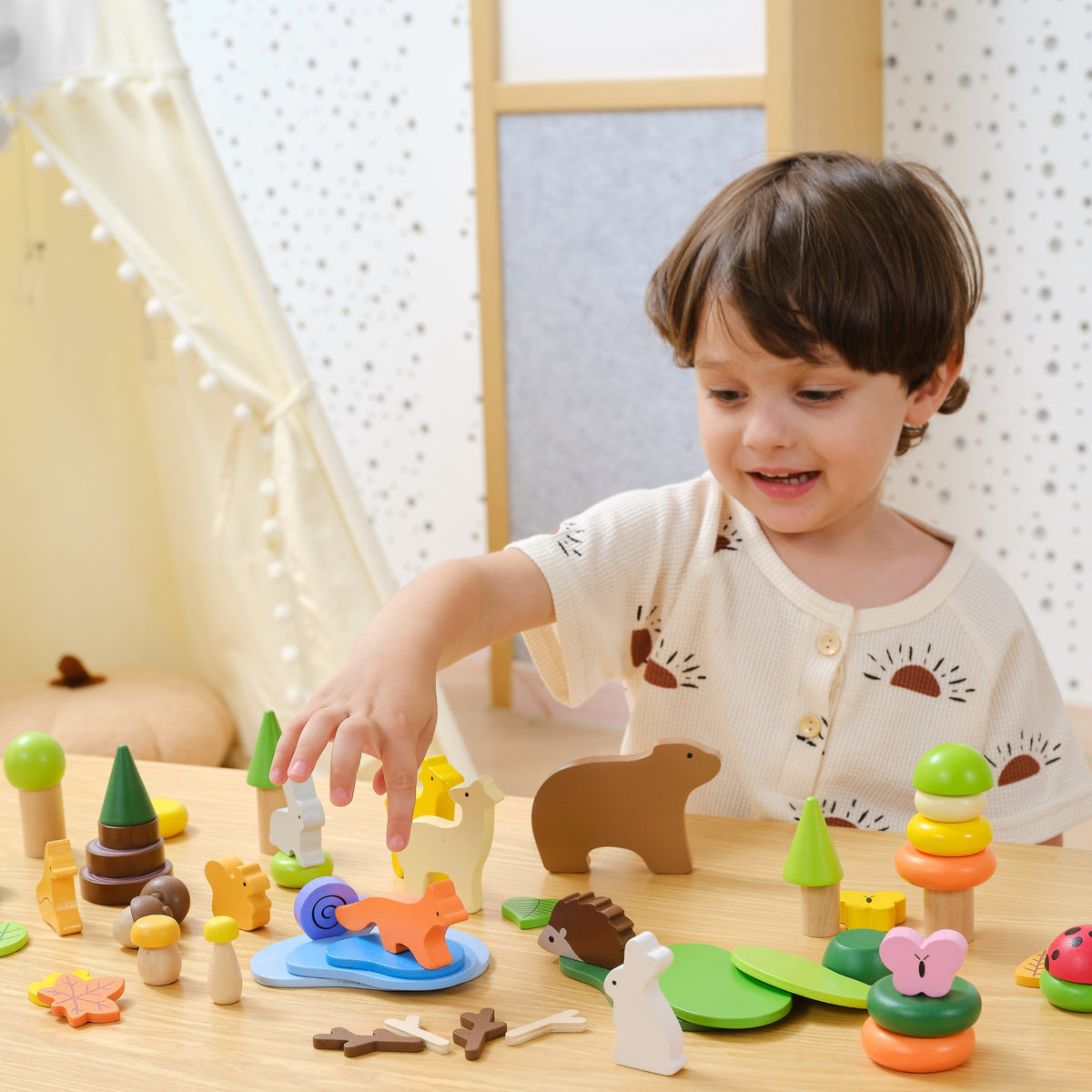 Viga Forest Tales blocks – forest animals