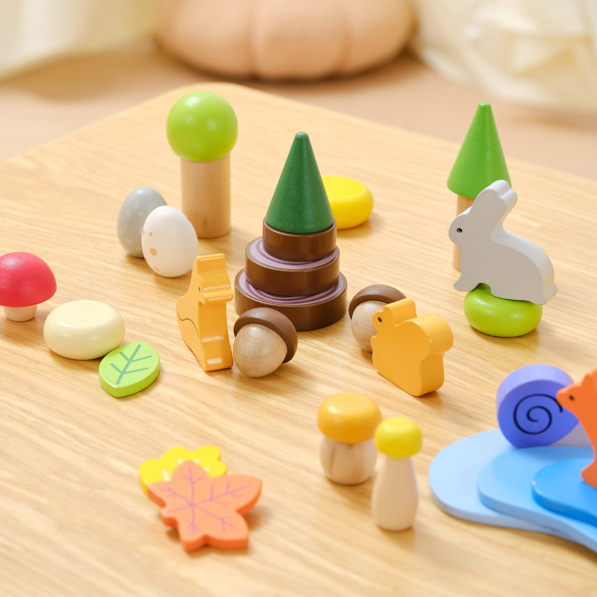 Viga Forest Tales blocks – trees, lake and mushrooms