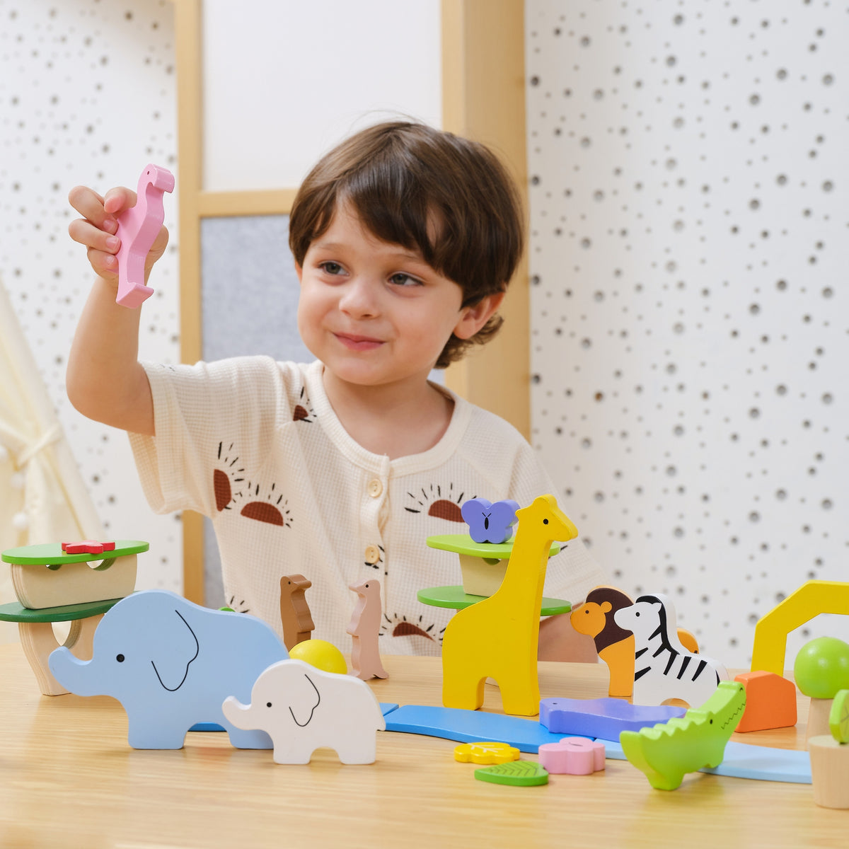 Viga Tropical Stories blocks – savannah animals
