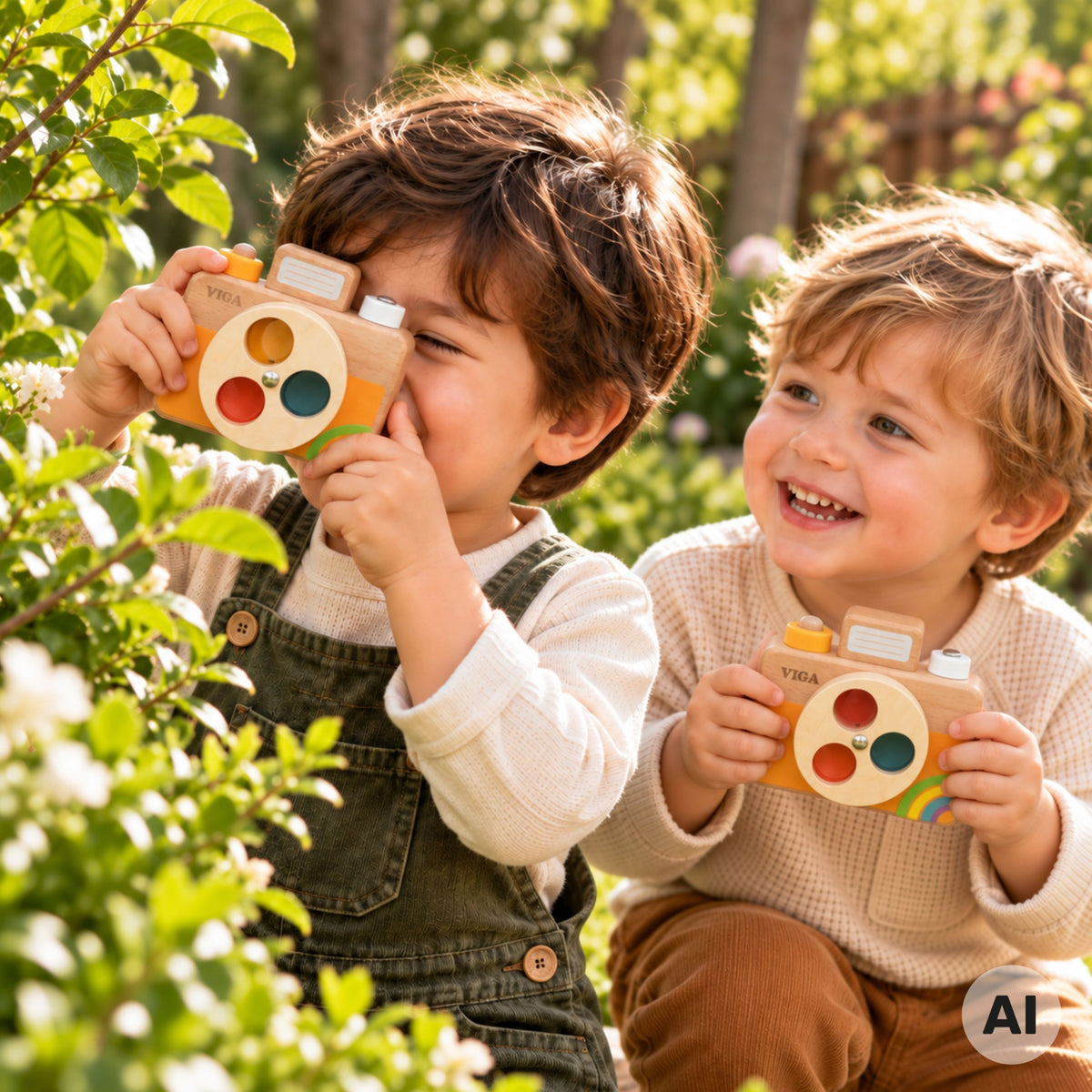 Viga wooden toy camera – lens with colour filters