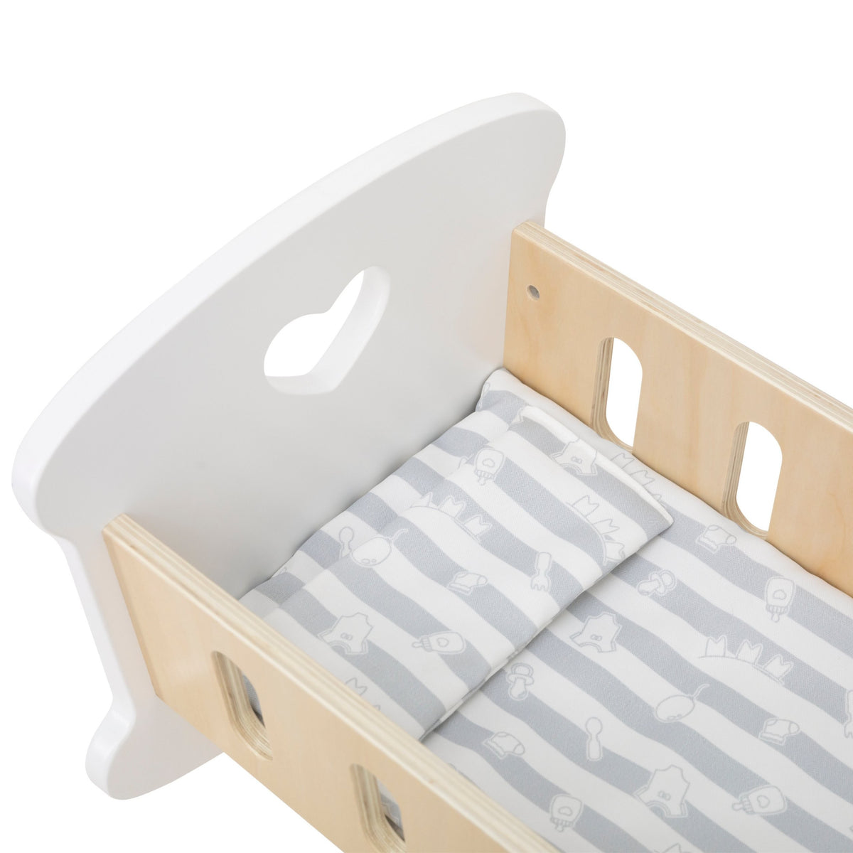 Viga wooden doll cradle – doll tucked in for sleep