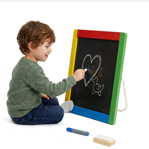 Viga Double-Sided Wooden Chalk and Magnetic Board