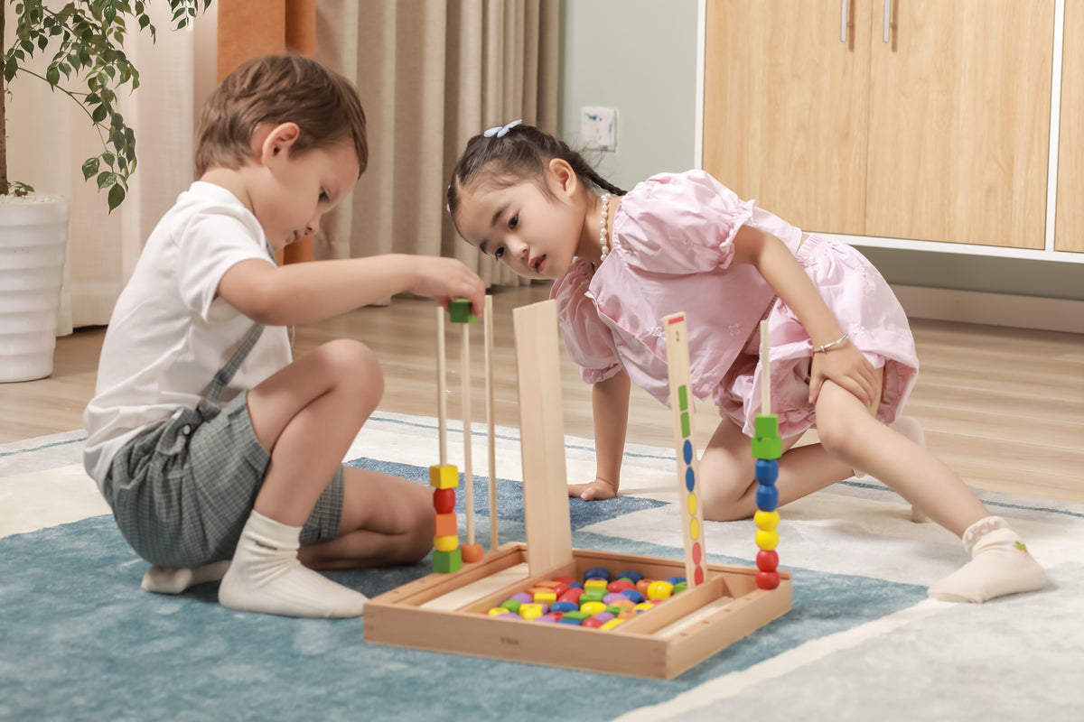 Montessori bead game for kids aged 3 and up