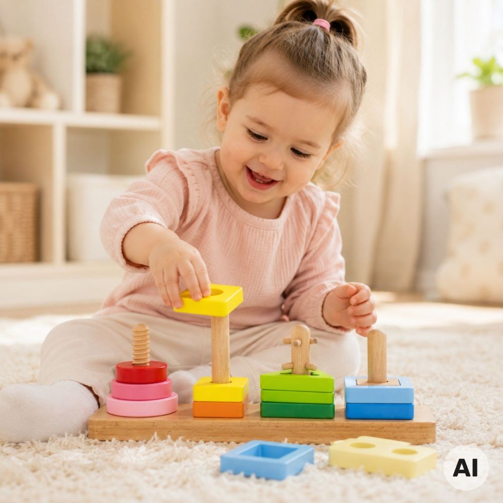 Viga geometric sorter – blocks stacked for kids