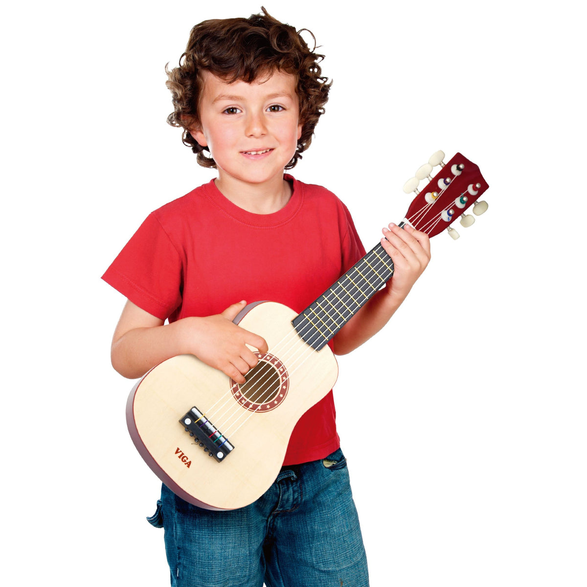Viga wooden guitar 21 inch – front view for kids