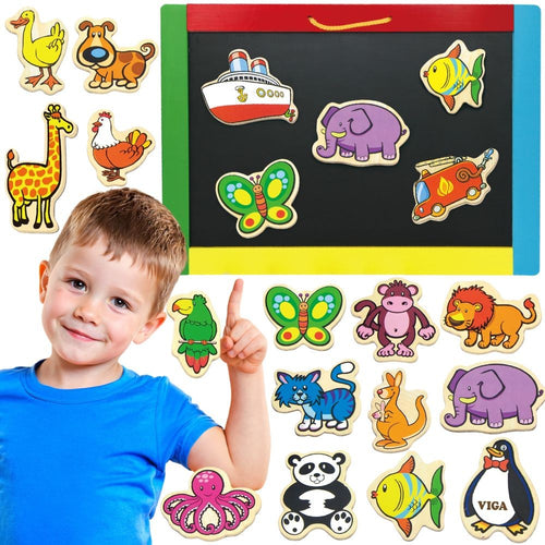 Viga Wooden Animal Magnets Set, 20 pcs for kids