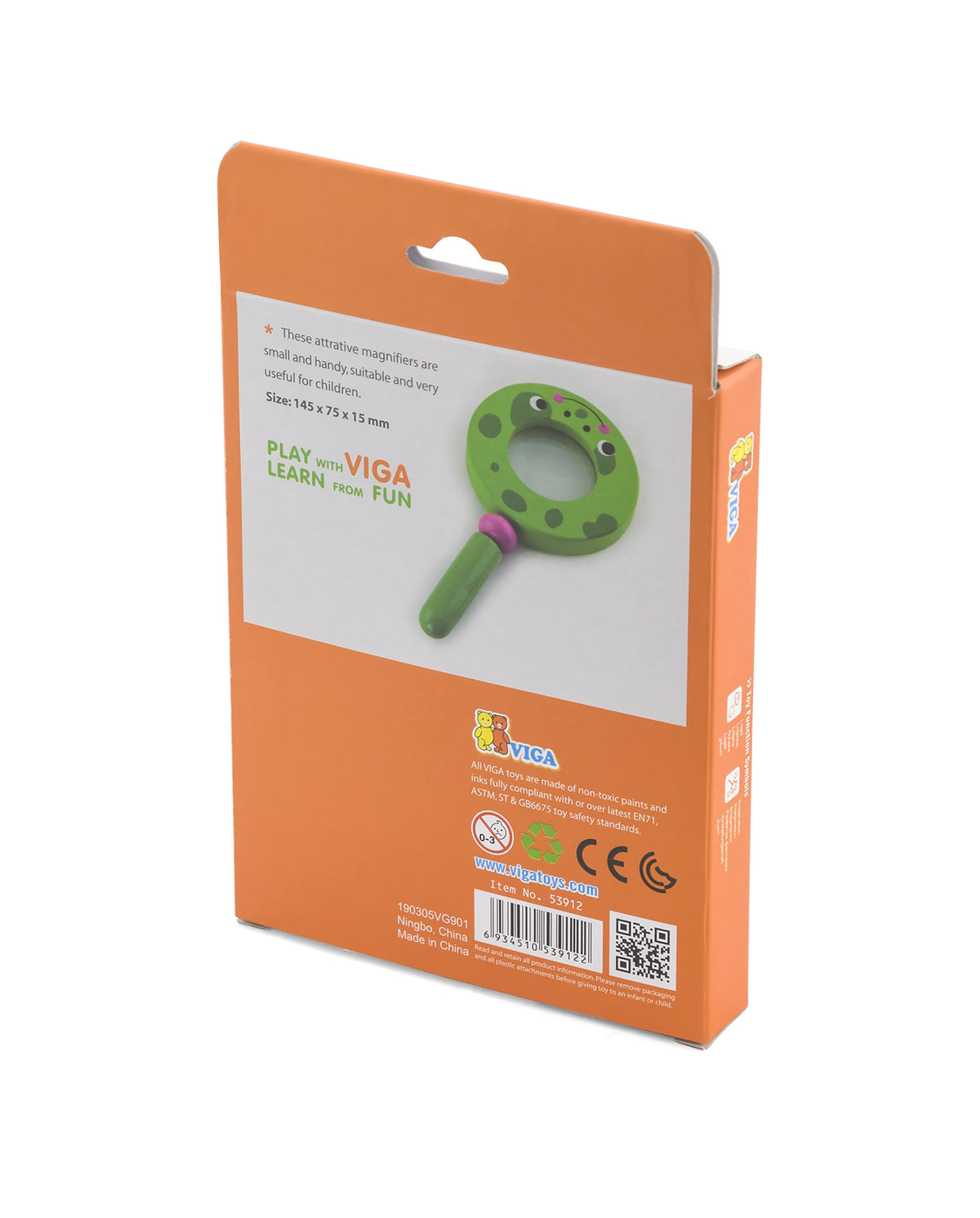 Wooden magnifying glass – detective toy painted with non-toxic paint