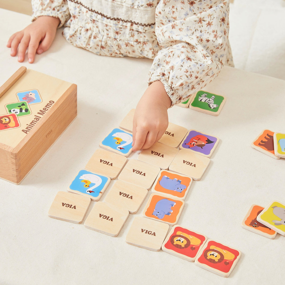 Viga Memo Animals game – tiles face down