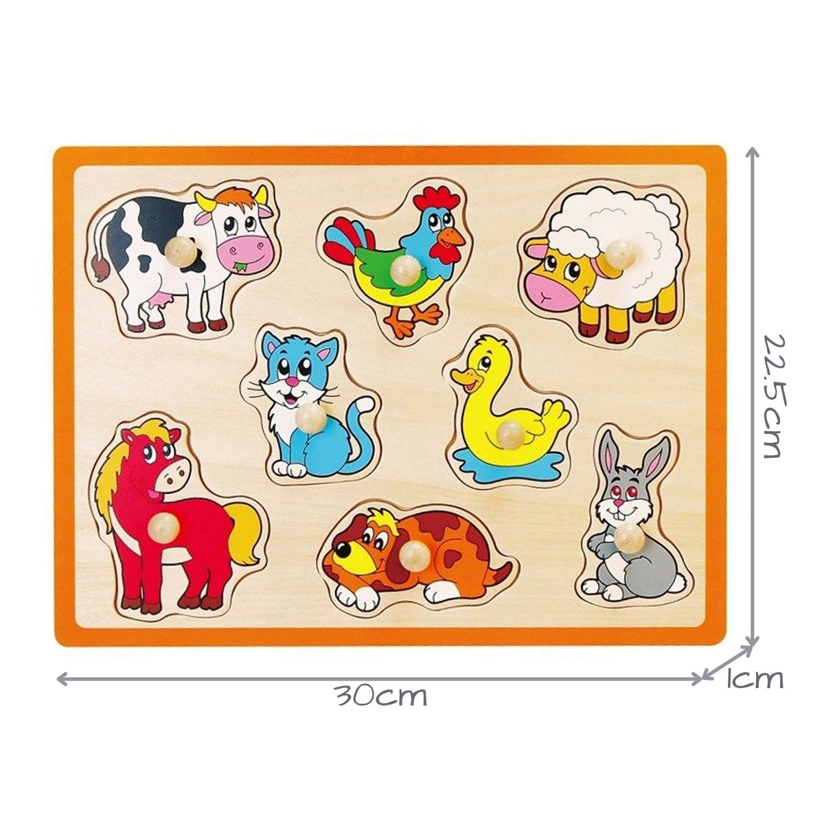 Viga farm animal peg puzzle – toddler lifting piece