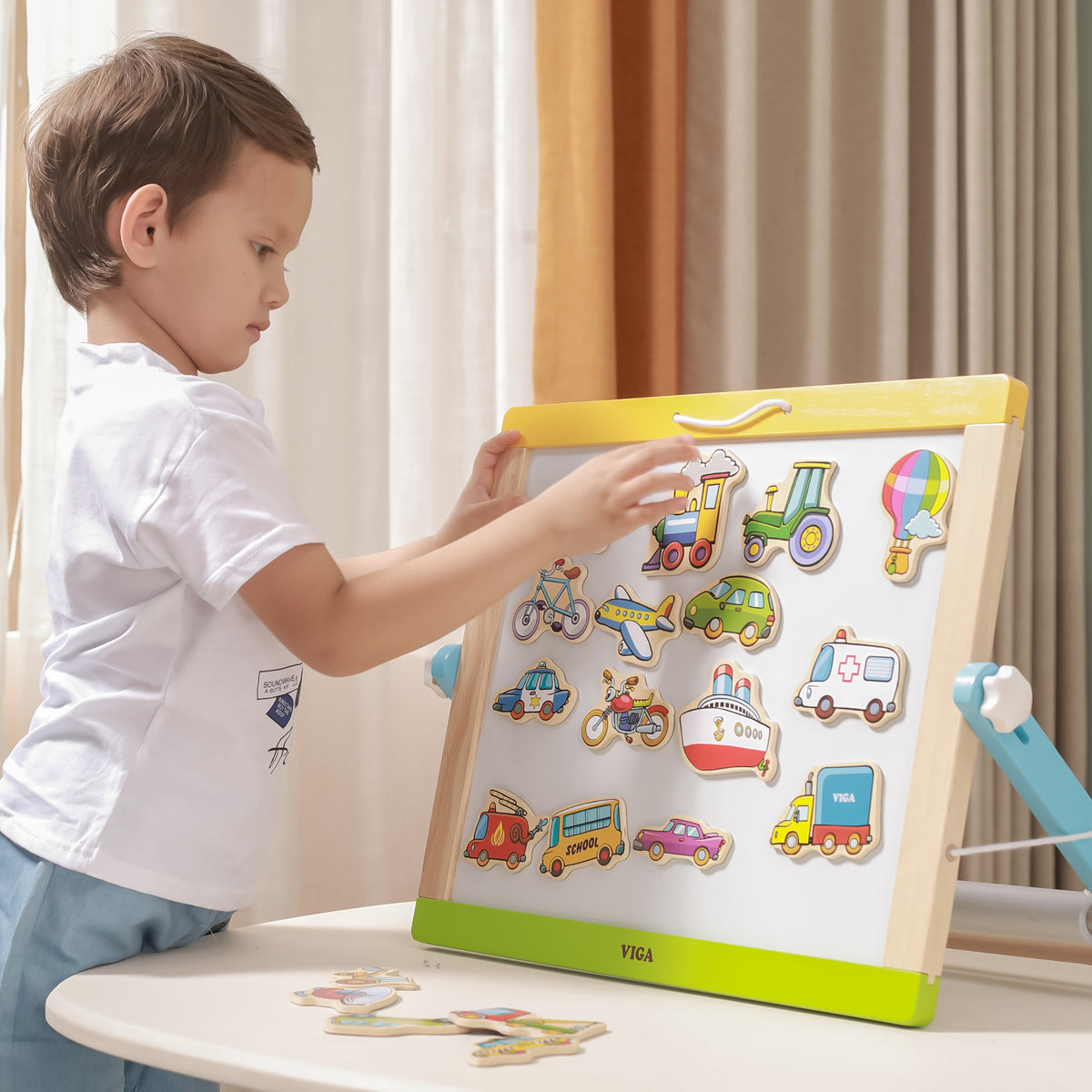 Viga wooden vehicle magnets – magnets on a fridge door