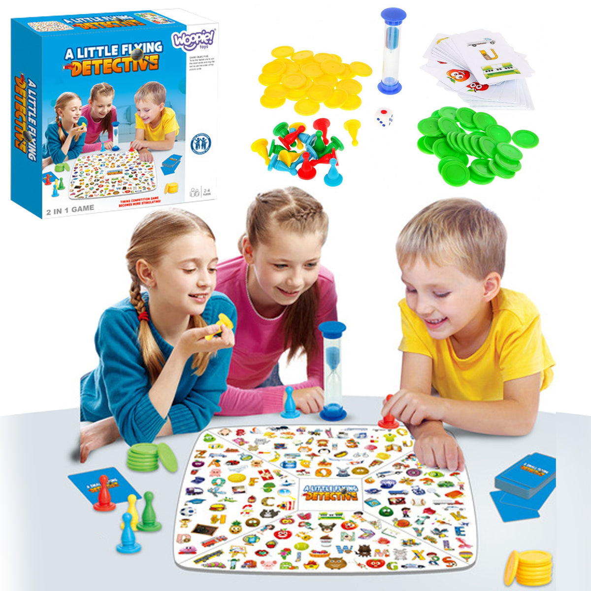 Woopie 2in1 galda spēle – Mazais detektīvs un Ludo