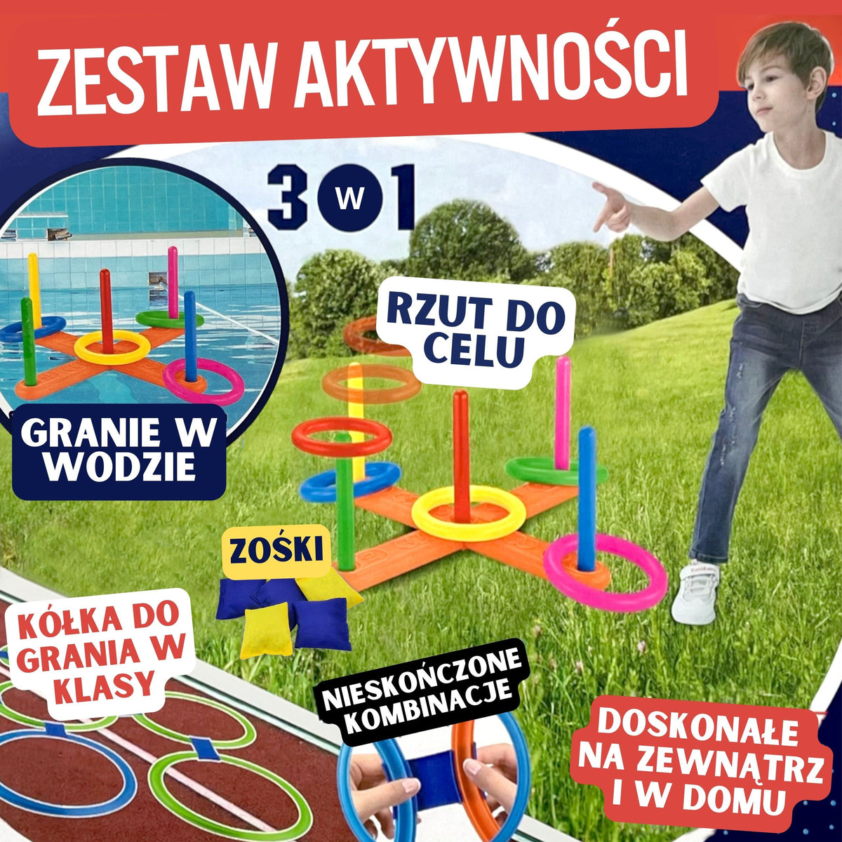 Āra spēļu komplekts – 10 savienojami klasīšu riņķi