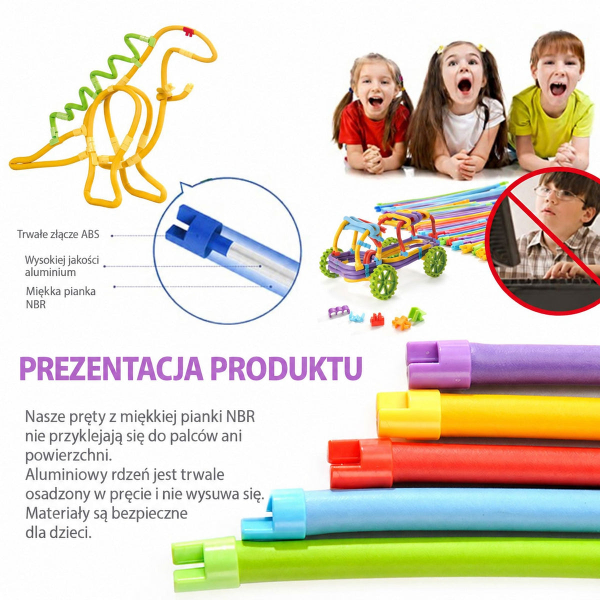 Woopie 3D bendy sticks 160 – wheels and axles