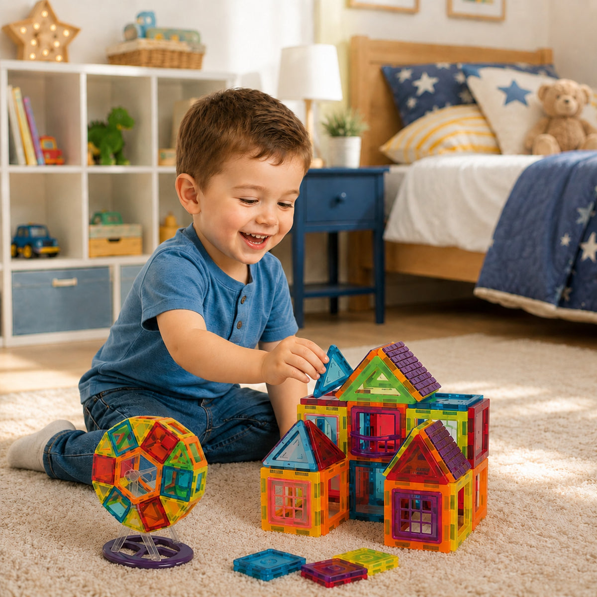 Woopie magnetic tiles 70 wheel – wheel of fortune build