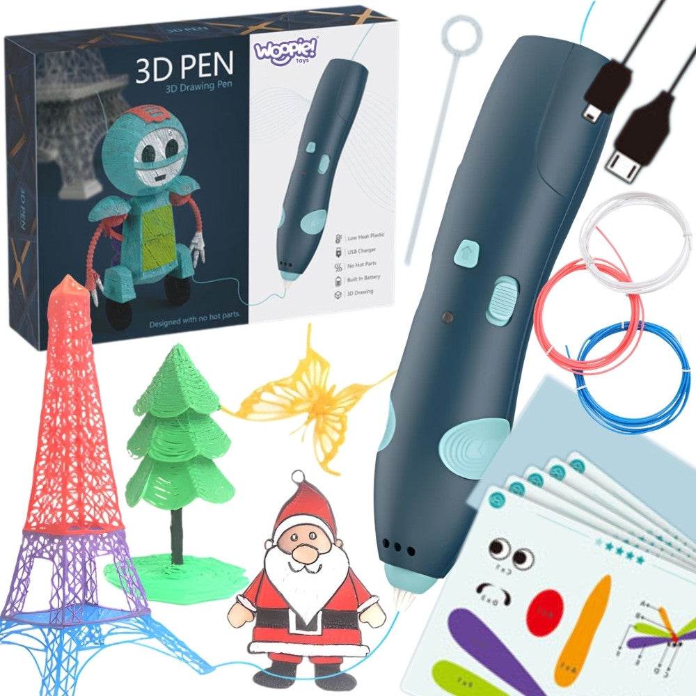 Woopie bērnu 3D pildspalva ar zemas temperatūras pildījumu