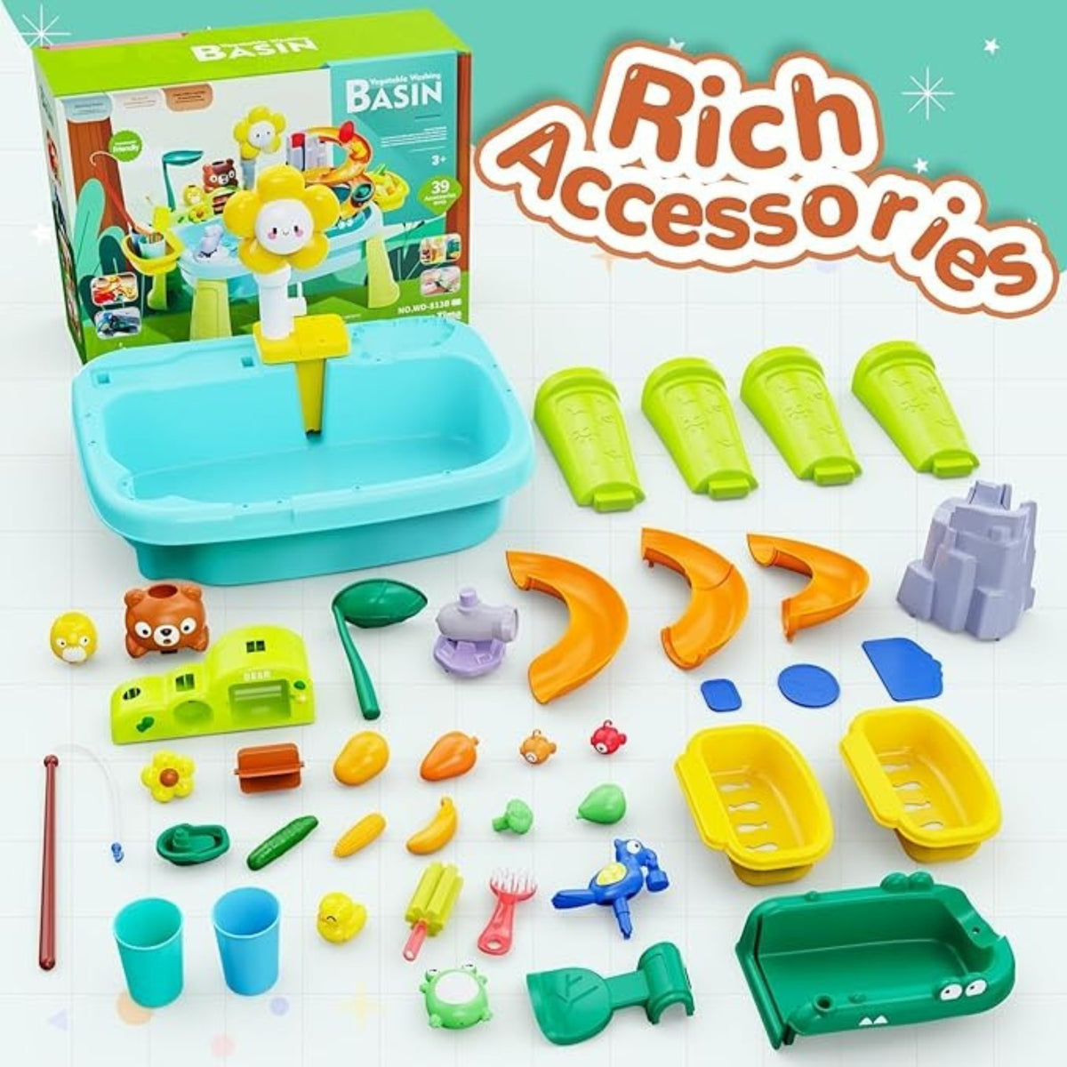 Woopie sunflower water table – water slide