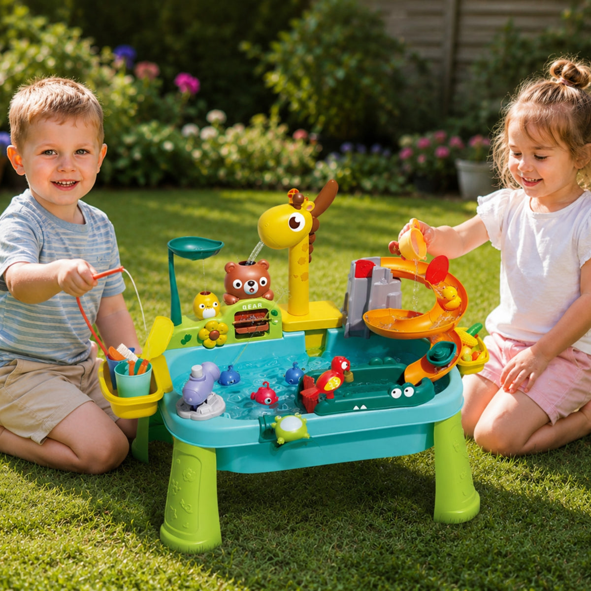 Woopie giraffe water table – giraffe pump