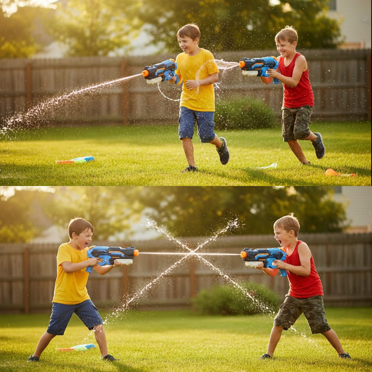 Woopie pump water blaster – rotating spray head