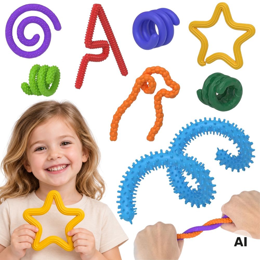 Woopie sensory fidget sticks with 8 different textures