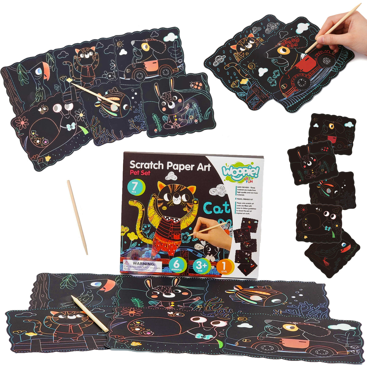 Woopie Art&Fun skrāpējamās bildes ar dzīvniekiem, 7 d.